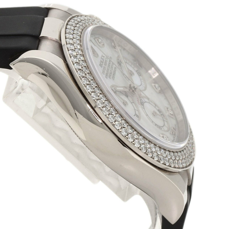 勞力士 Cosmograph Daytona 116589RBR 男士腕錶,18K 白金,搭配橡膠和鑽石-5