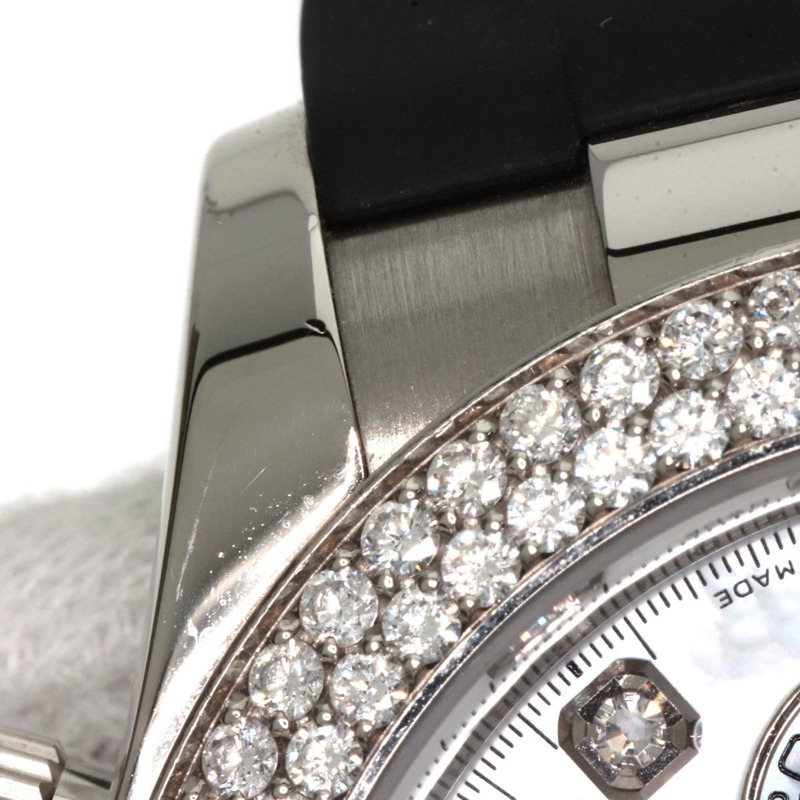 勞力士 Cosmograph Daytona 116589RBR 男士腕錶,18K 白金,搭配橡膠和鑽石-16