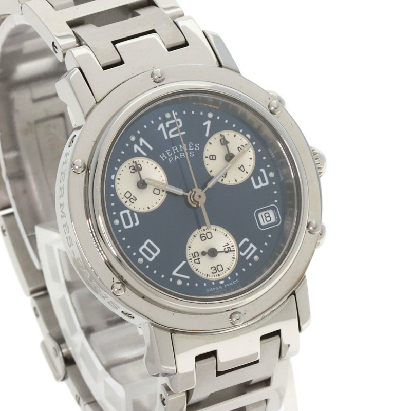 Hermès CL1.310 Clipper 計時碼錶 不鏽鋼/SS 女士腕錶-3