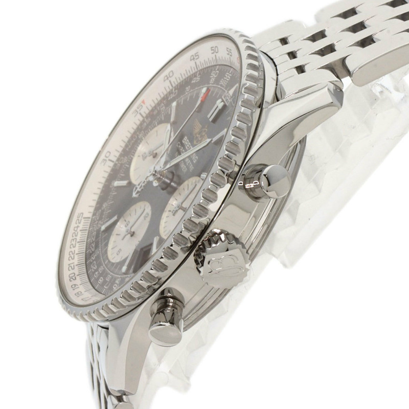 百年靈 A23322 航空計時腕錶，不鏽鋼/SS，男士-4