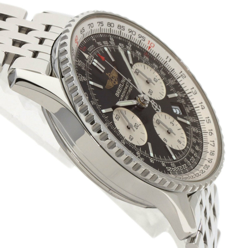 百年靈 A23322 航空計時腕錶，不鏽鋼/SS，男士-5