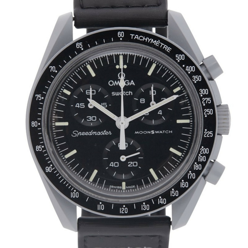 Omega x Swatch MoonSwatch 月球任務腕錶 SO33M100 石英機芯 黑色錶盤 陶瓷 尼龍 男士 OMEGA-0