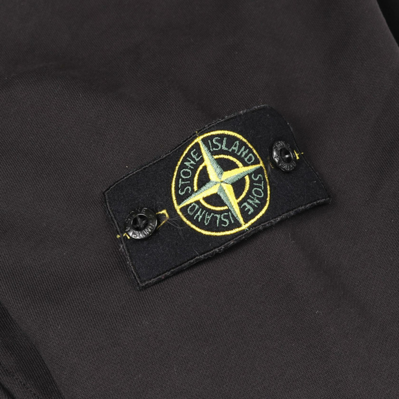 STONE ISLAND 連帽拉鍊衛衣外套 #L 純棉黑 二手 男款-5
