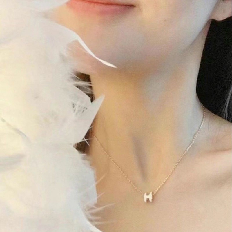🌟全新全配🌟Hermes 愛馬仕| Mini Pop H墜飾 |白色 玫瑰金鏈-8
