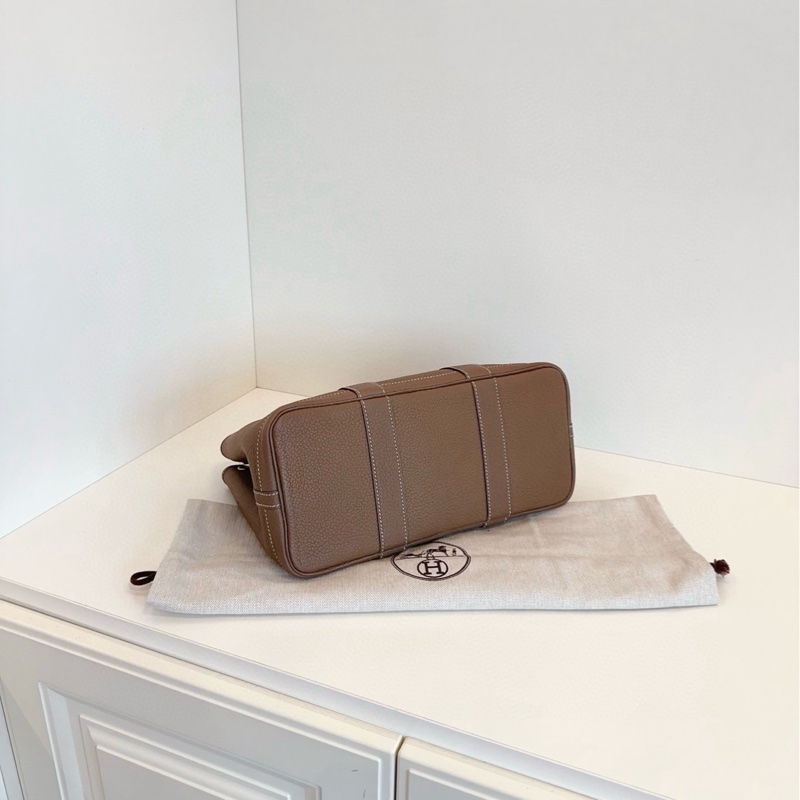 Hermes 大象灰 garden party30 花園包30 TC皮 D刻-4