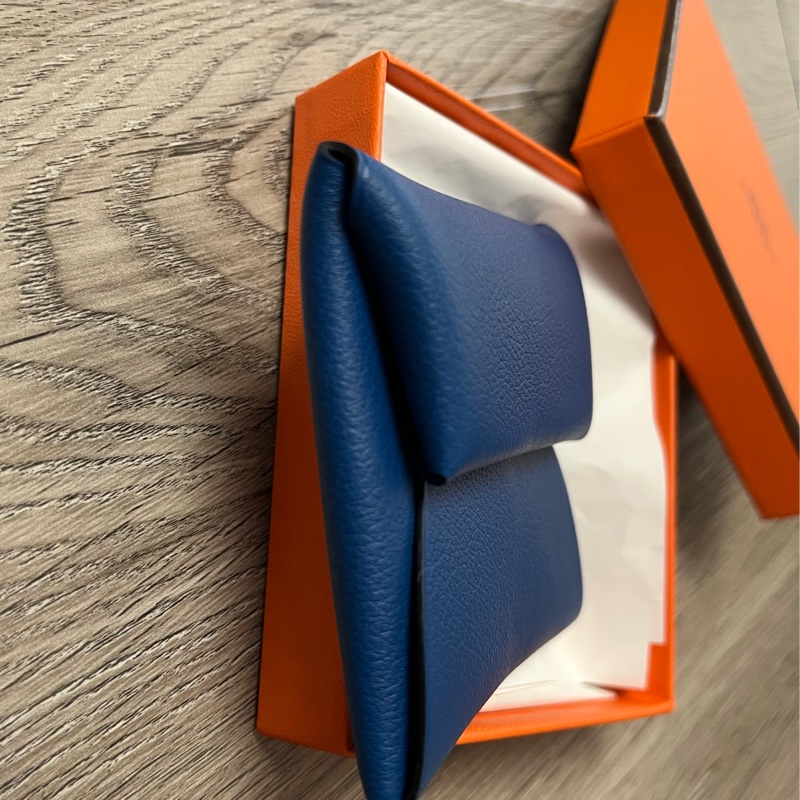 全新 ✨ Hermès Bastia 零錢包 · Evercolor 皮革 · Bleu France 💙-4
