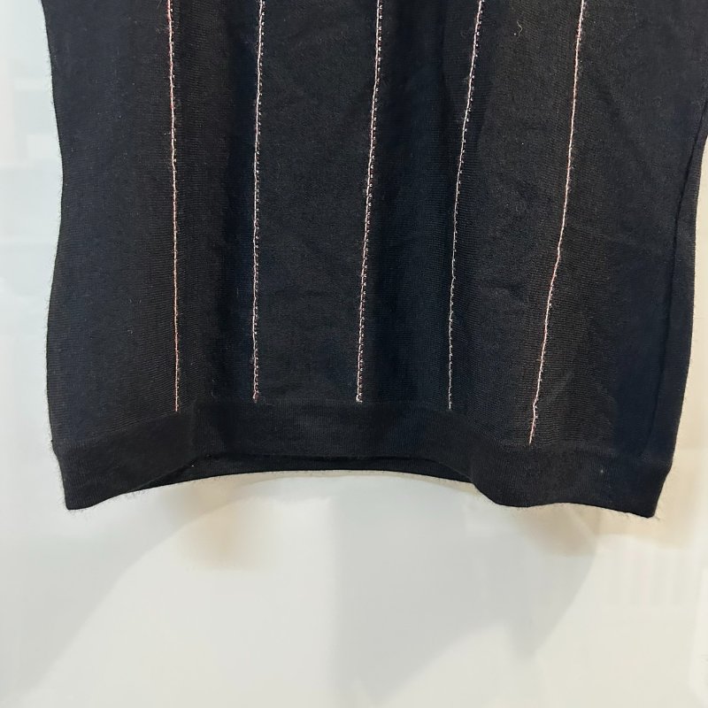 【美收精品】CHANEL 黑色刺繡短袖 4-145【隔月月中將轉賣至日本 上架期限30天】-5