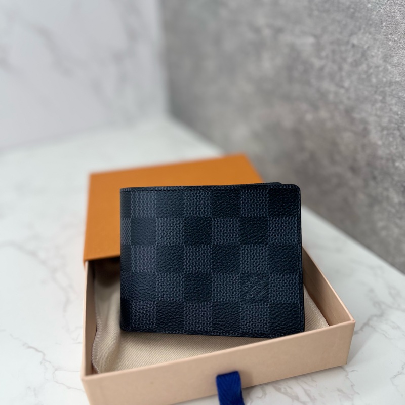 💗香緹國際精品💗 LV 黑棋盤格 短夾 極新未使用過-0