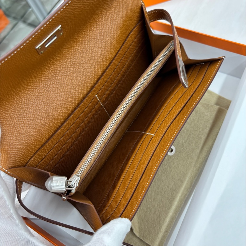 Hermes 金棕Kelly long錢包,A刻 附件原盒 部份五金原膜-6