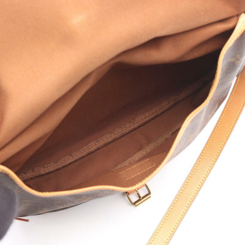 LOUIS VUITTON Saumur 30 肩背包 M42256 Monogram 帆布 棕色 二手 女款-2