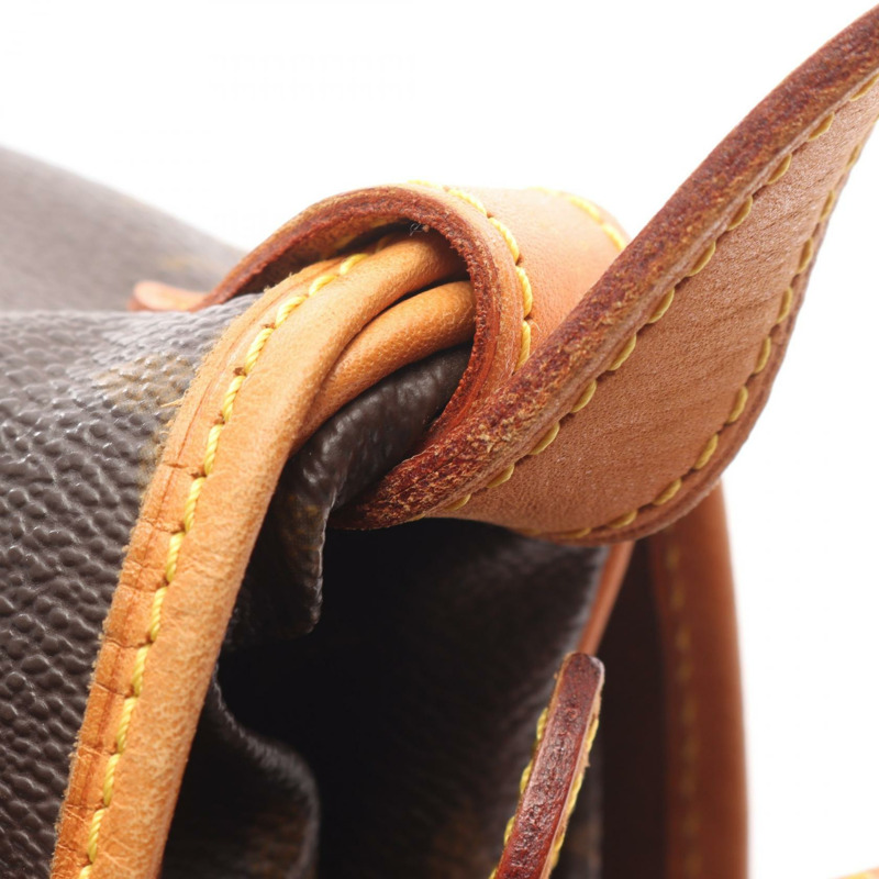 LOUIS VUITTON Saumur 30 肩背包 M42256 Monogram 帆布 棕色 二手 女款-11