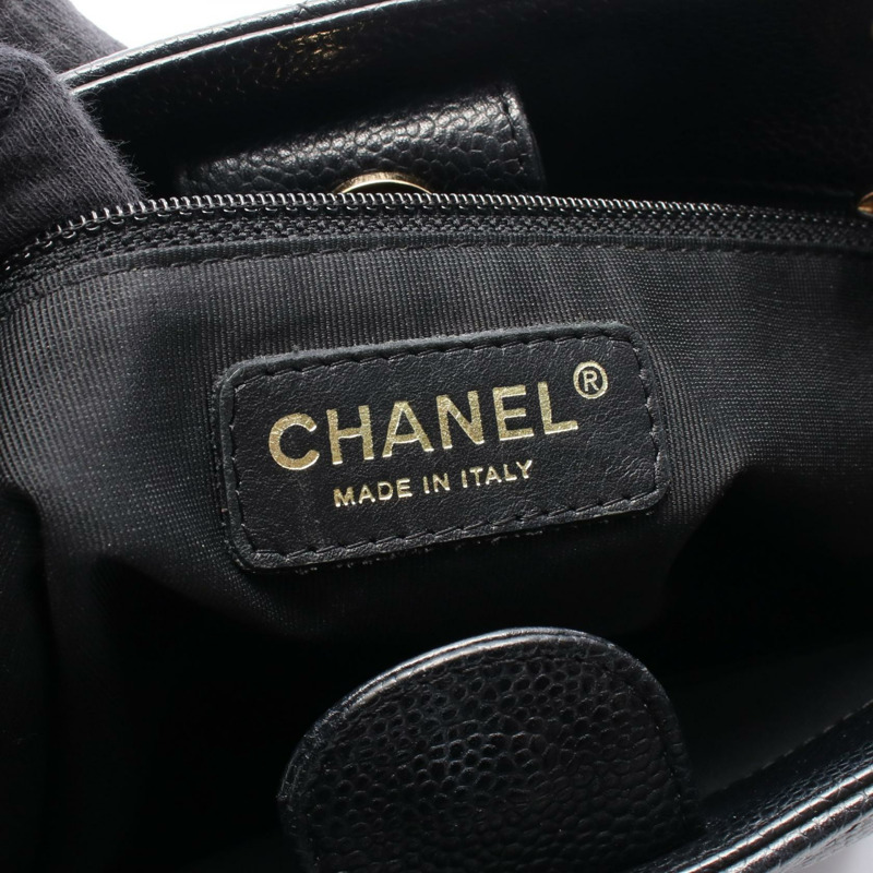 CHANEL Matelasse PST 鏈條托特包 小牛皮 黑色 二手 女款 GHW COCO CC-3