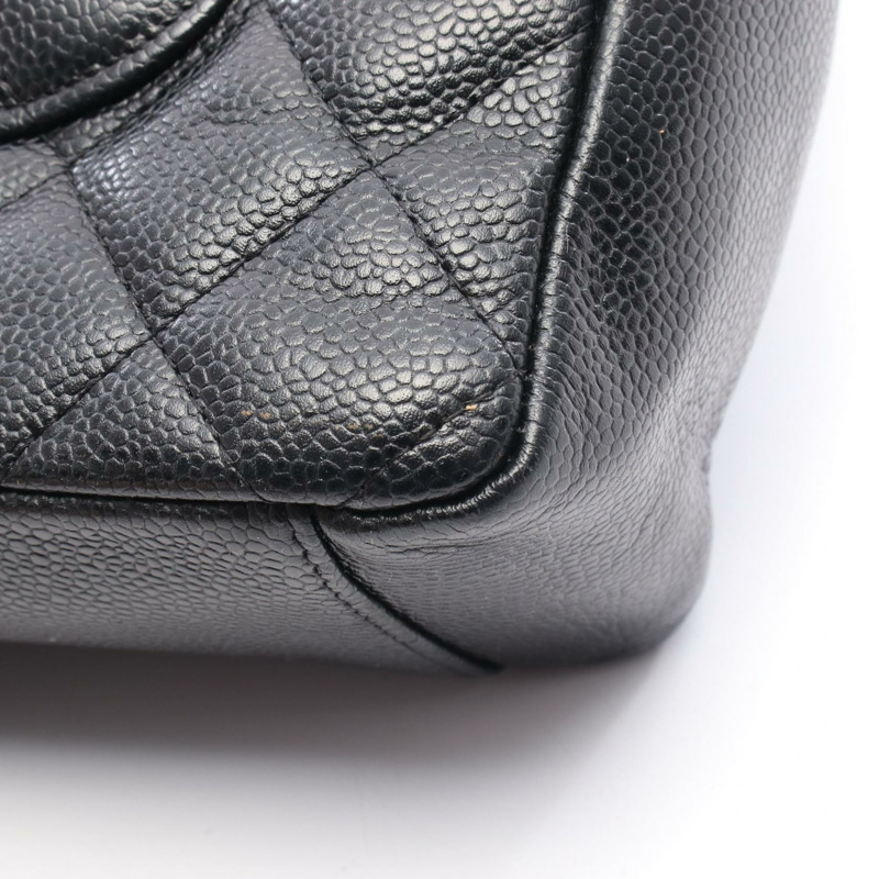 CHANEL Matelasse PST 鏈條托特包 小牛皮 黑色 二手 女款 GHW COCO CC-7