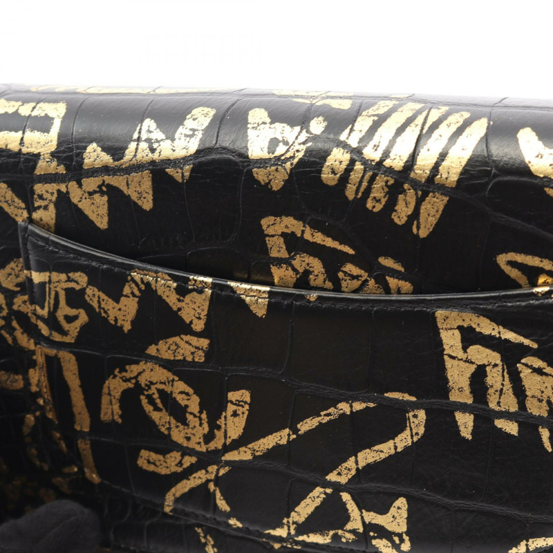 香奈兒 2.55 斜背包鏈條單肩包皮革黑金 GHW 二手女款-6