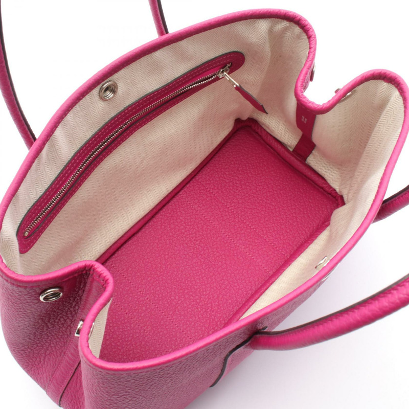 HERMES Garden party TPM 手提包 A Country 皮革 玫瑰紫色 二手 SHW-2