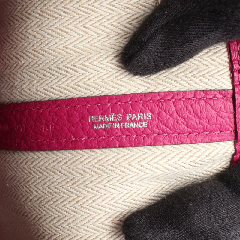 HERMES Garden party TPM 手提包 A Country 皮革 玫瑰紫色 二手 SHW-3