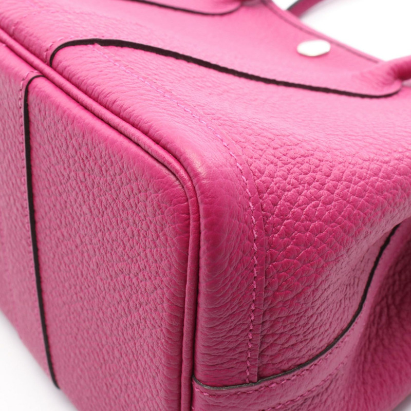 HERMES Garden party TPM 手提包 A Country 皮革 玫瑰紫色 二手 SHW-5