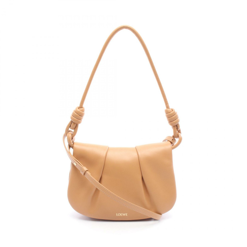 LOEWE PASEO SATCHEL 單肩包 A709Q89X01 納帕皮革 棕色 二手 女士-0