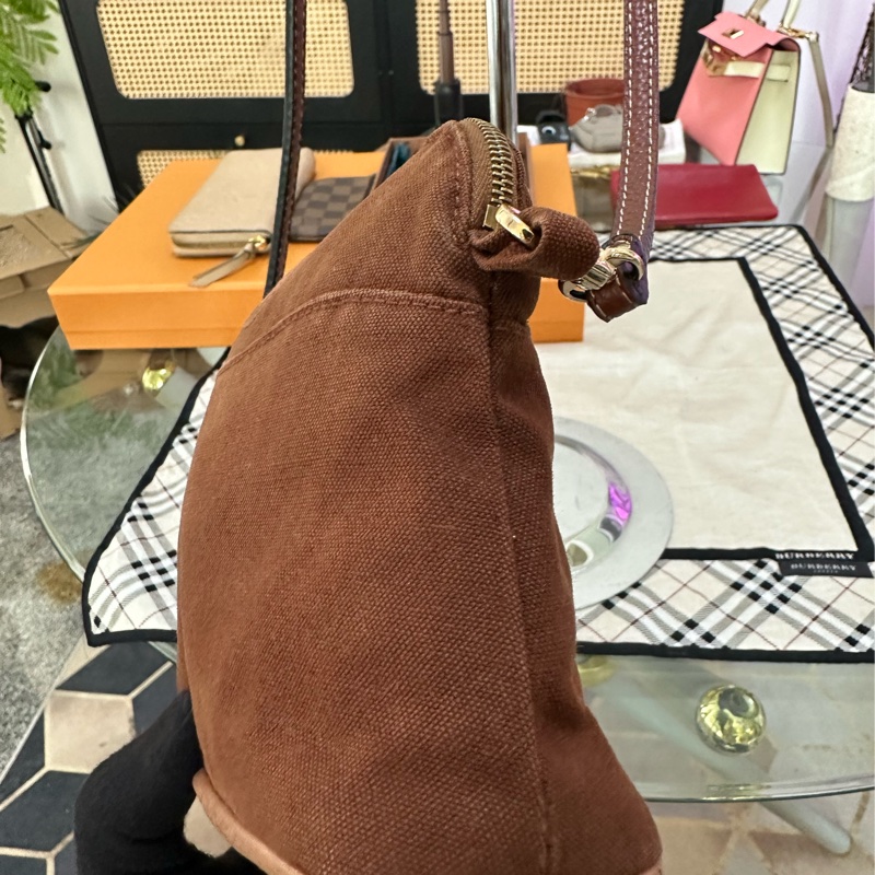 HERMES 棕色化妝包 斜背包-1