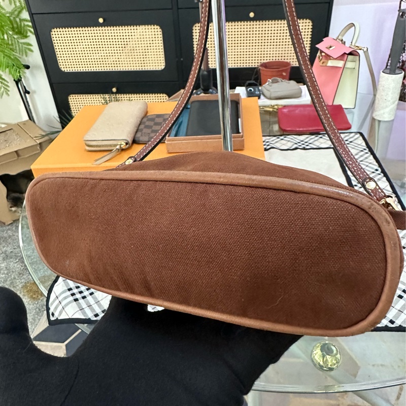 HERMES 棕色化妝包 斜背包-3