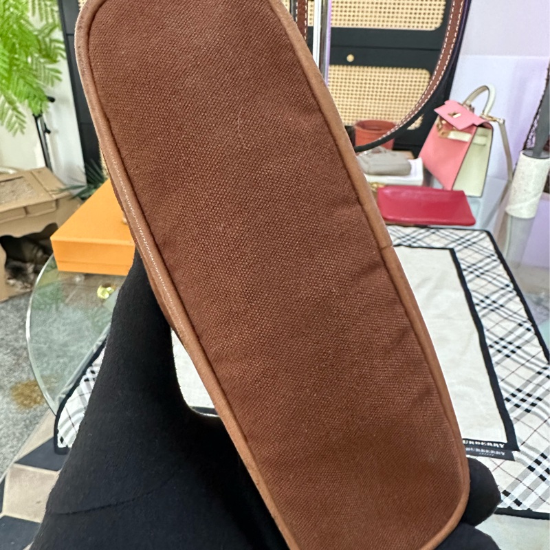 HERMES 棕色化妝包 斜背包-10