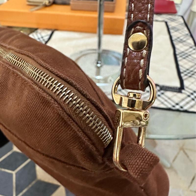 HERMES 棕色化妝包 斜背包-12