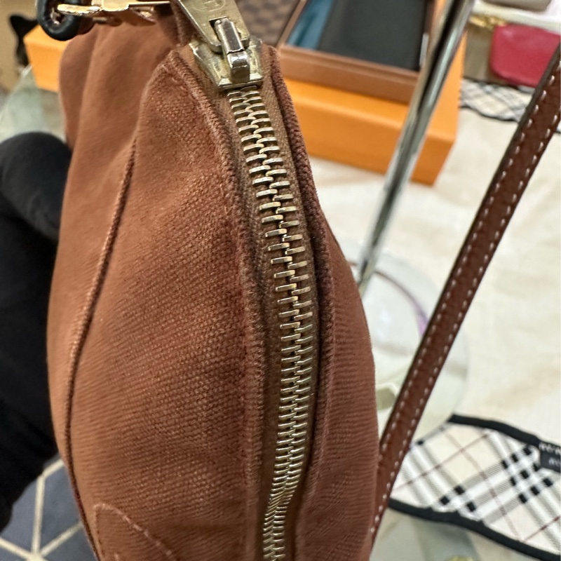 HERMES 棕色化妝包 斜背包-16