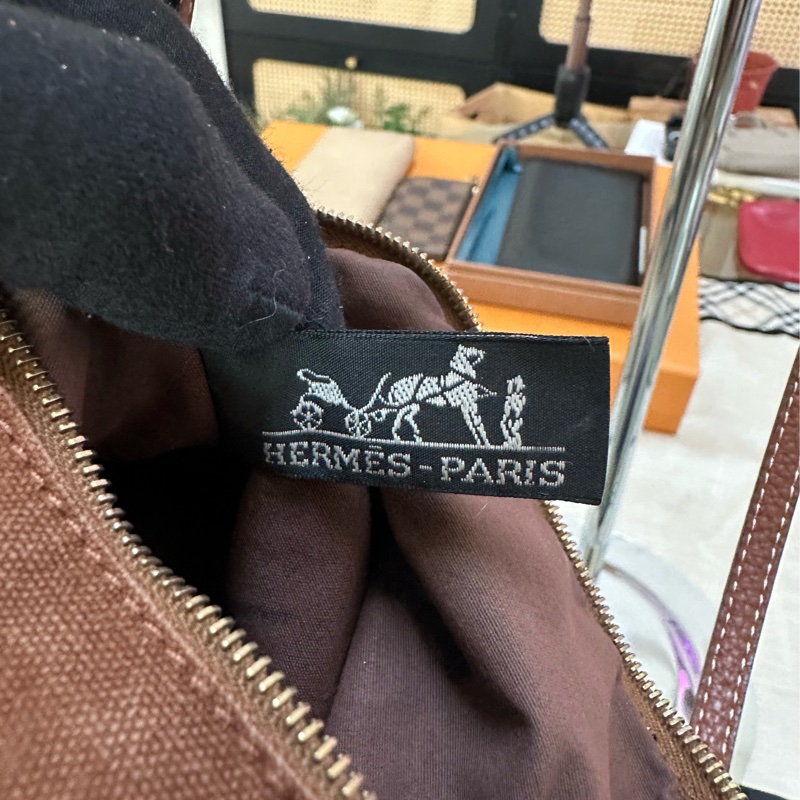 HERMES 棕色化妝包 斜背包-19