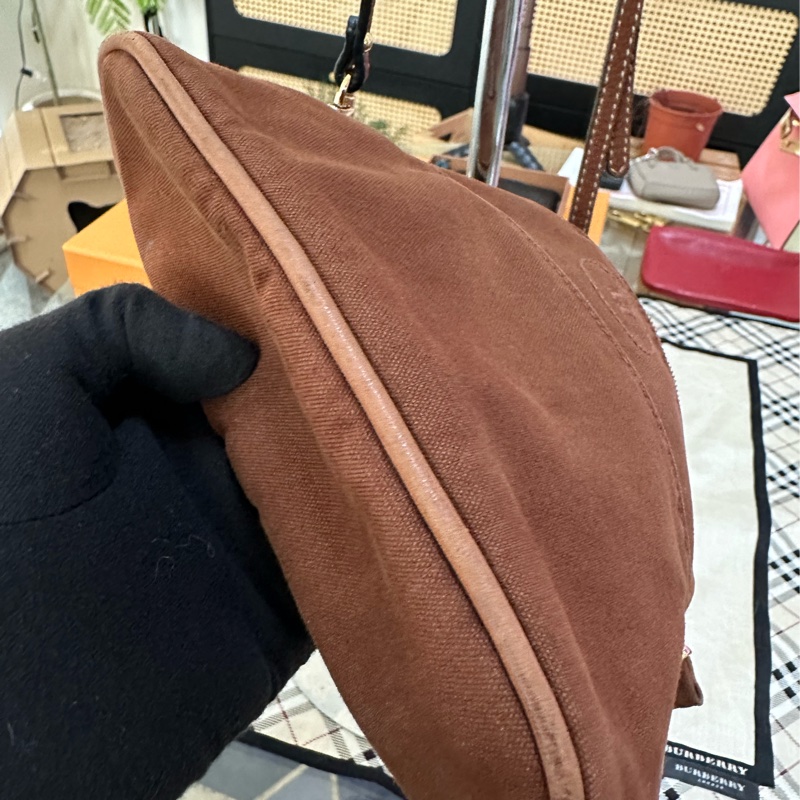 HERMES 棕色化妝包 斜背包-22