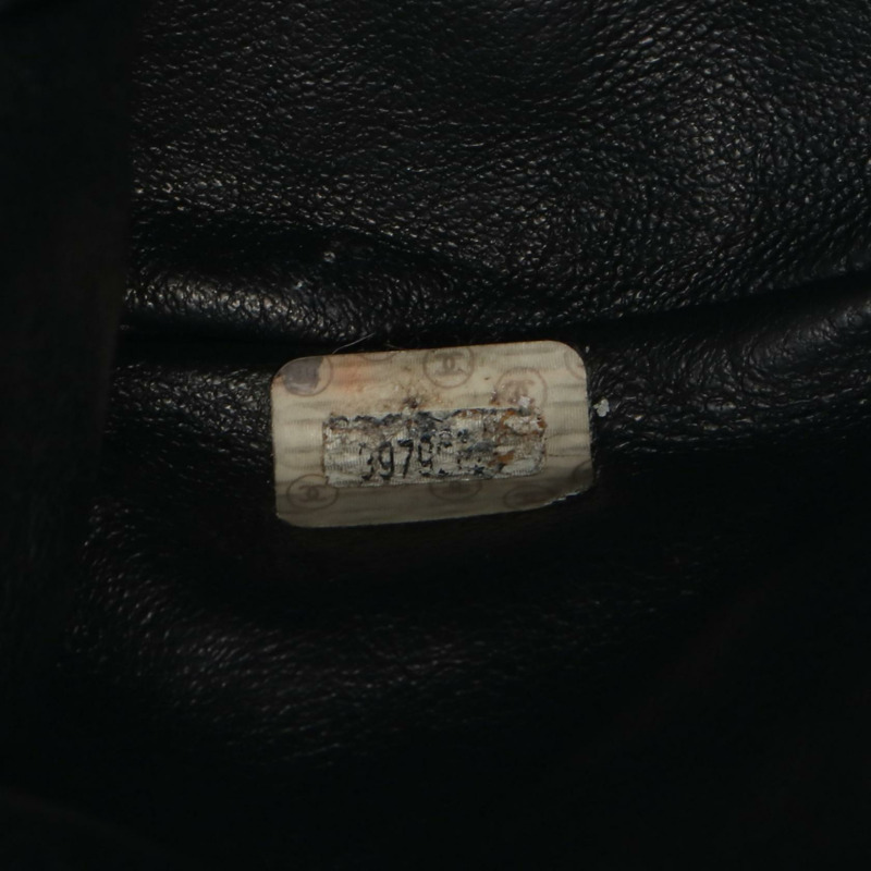 香奈兒 (CHANEL) Matelasse 雙旋扣鏈條雙肩包 A10177 羊皮黑金五金-4