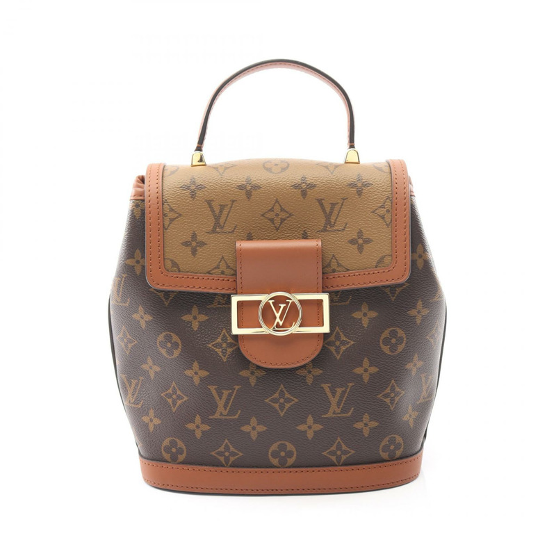 LOUIS VUITTON Dauphine 背包 M45142 Monogram Reverse 帆布 棕色 二手 LV-0