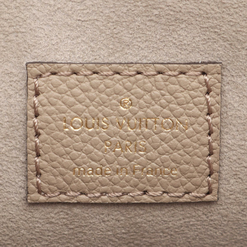 LOUIS VUITTON 迷你背包 M80738 Monogram empreinte 皮革米色二手女士-3