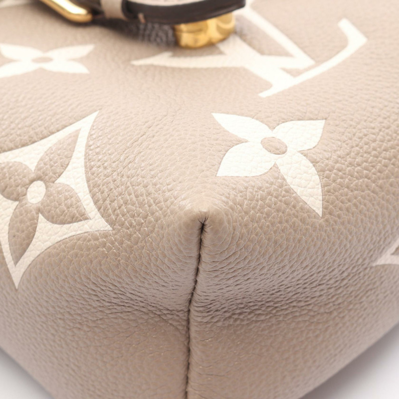 LOUIS VUITTON 迷你背包 M80738 Monogram empreinte 皮革米色二手女士-5