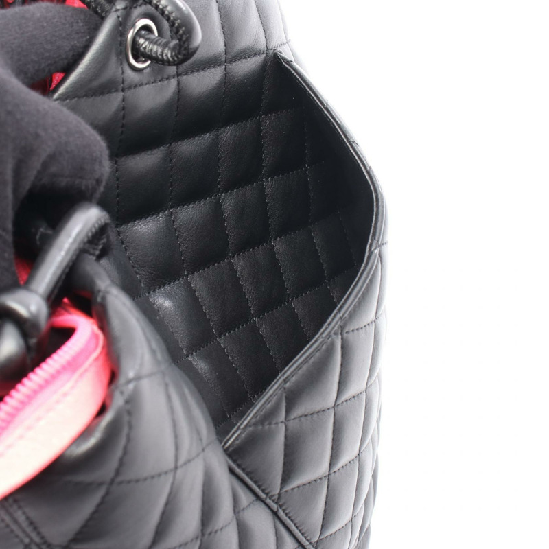 CHANEL Cambon Line 小號鏈條托特包 A25166 漆皮 黑色 SHW 二手-7