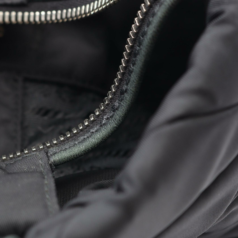 PRADA TESSUTO QUILTIN 單肩手提包 1BG436 尼龍皮革 黑色 二手 logo-4