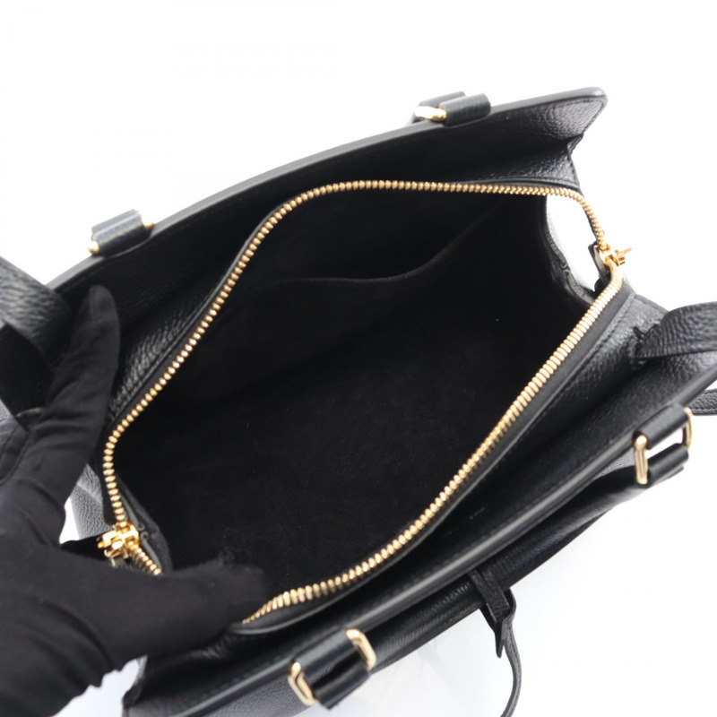 CELINE 小號 Cabas de France 斜背包 手提包 皮革 黑色 二手 女款-2