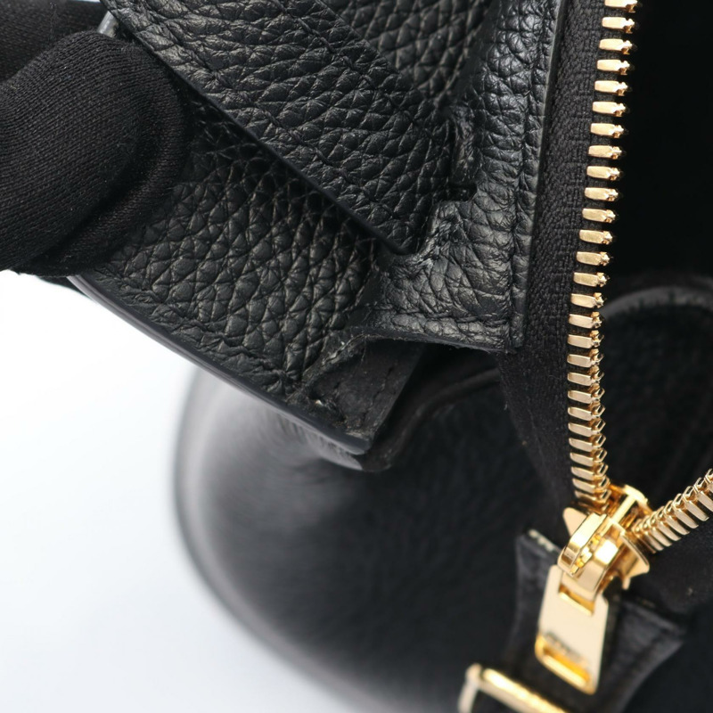 CELINE 小號 Cabas de France 斜背包 手提包 皮革 黑色 二手 女款-6