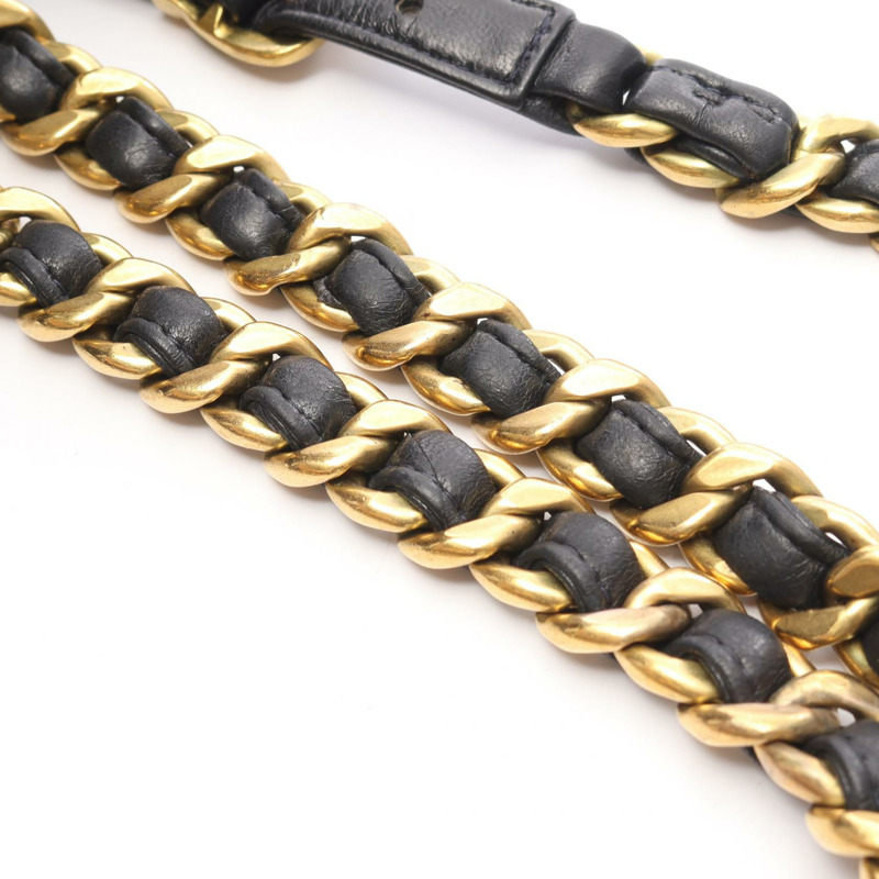 香奈兒 (CHANEL) Matelasse 雙肩包/背包 A10177 羊皮 黑色 二手 女士 金色五金 CC-9