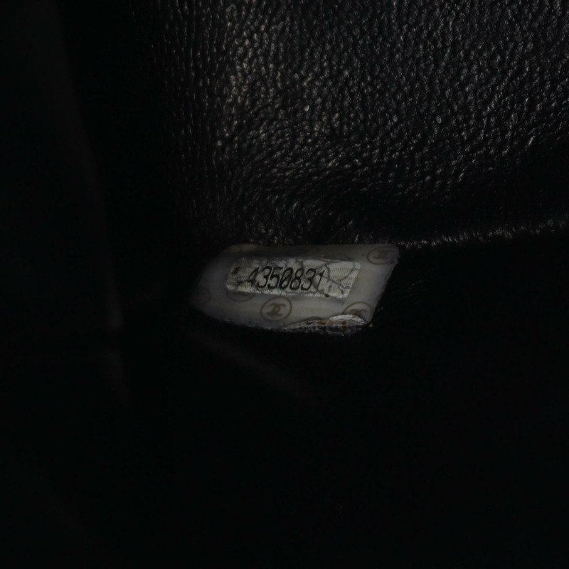 CHANEL 菱格紋鏈條背包 背包 小羊皮 黑色 二手 女款 GHW-4