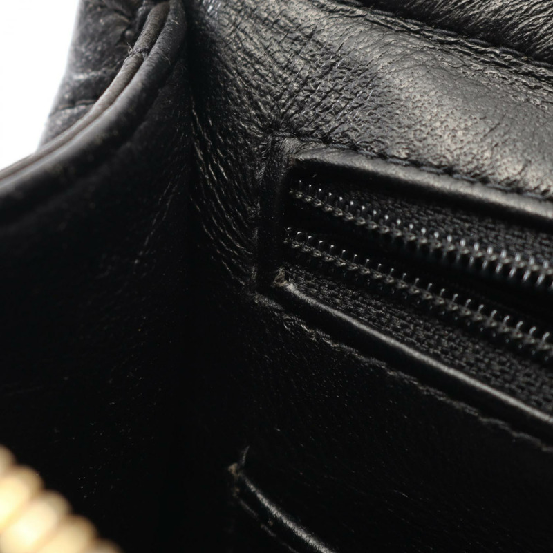 CHANEL 菱格紋鏈條背包 背包 小羊皮 黑色 二手 女款 GHW-8