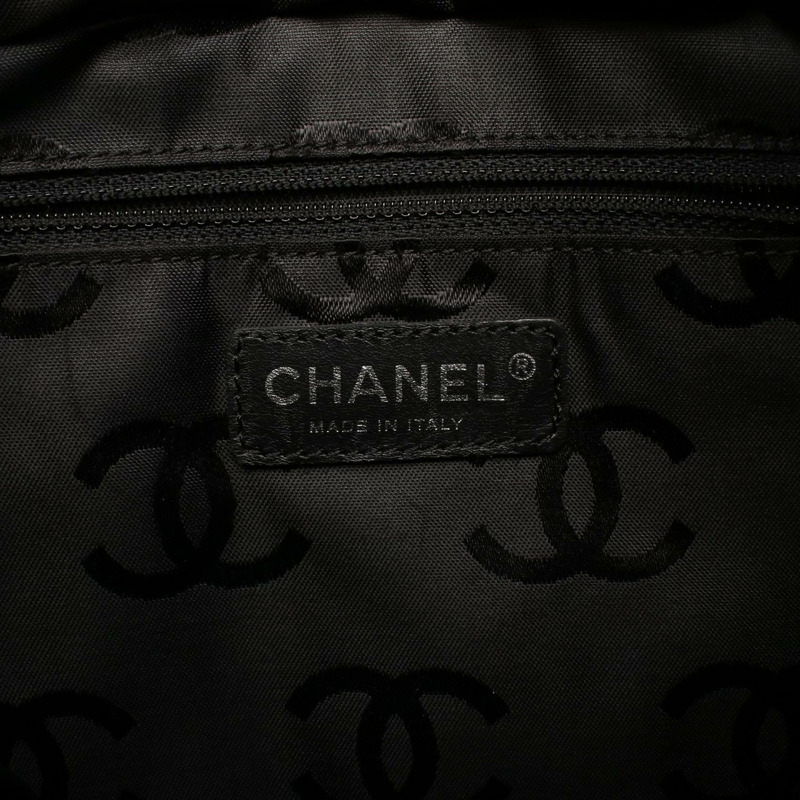 CHANEL Cambon 系列中型手提包 小羊皮 黑色 米色 SHW 二手 女款 Coco-3