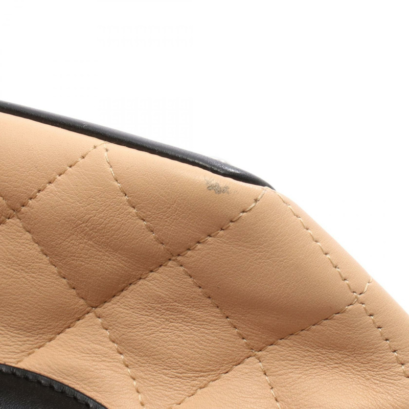 CHANEL Cambon 系列中型手提包 小羊皮 黑色 米色 SHW 二手 女款 Coco-6