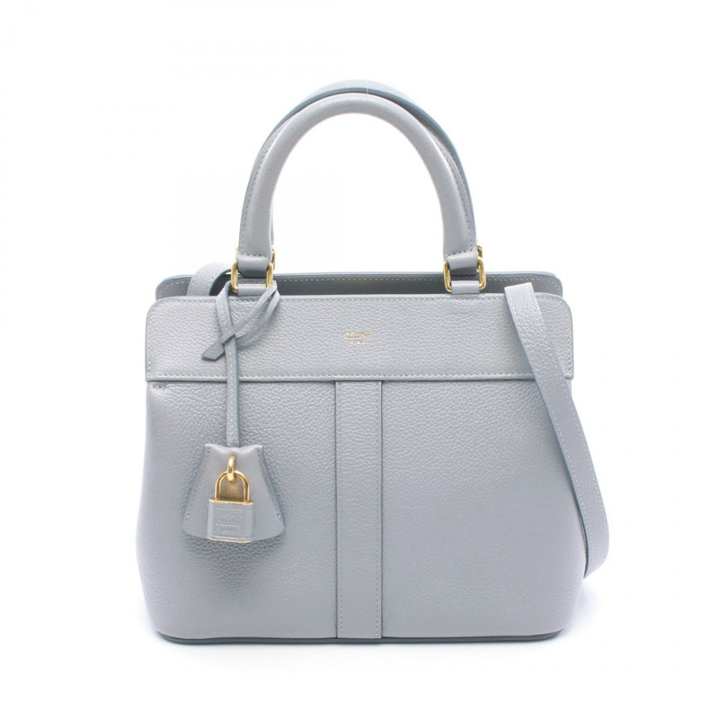 CELINE 小號 Cabas de France 斜背包 手提包 191963CRE 皮革 藍色-0