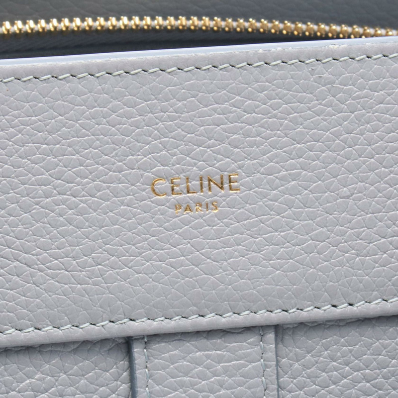 CELINE 小號 Cabas de France 斜背包 手提包 191963CRE 皮革 藍色-3