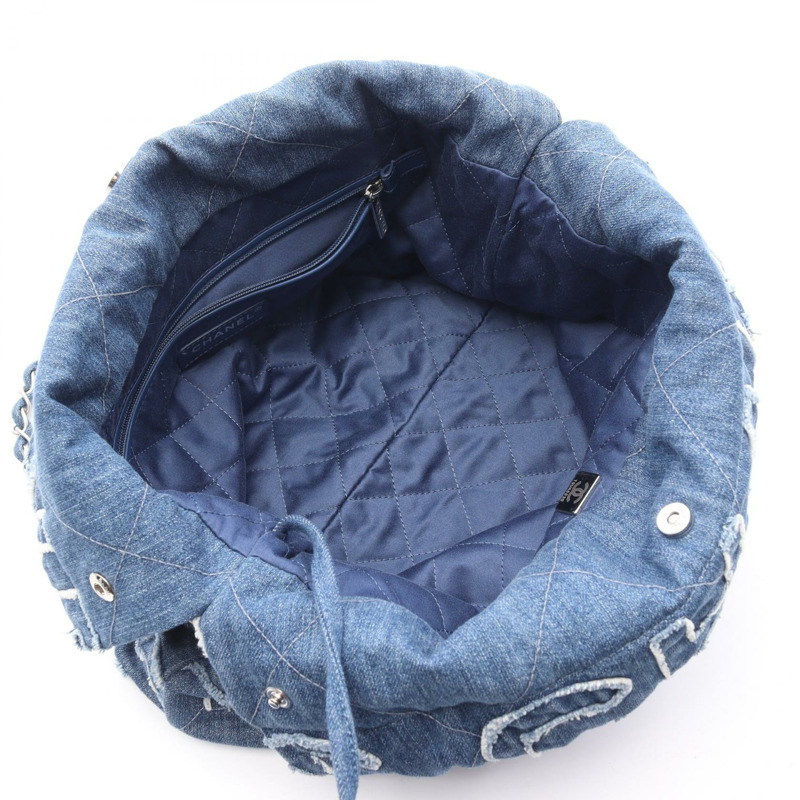 CHANEL 22 小號鏈條單肩包 AS3260 牛仔藍 二手 女款 SHW COCO CC-2