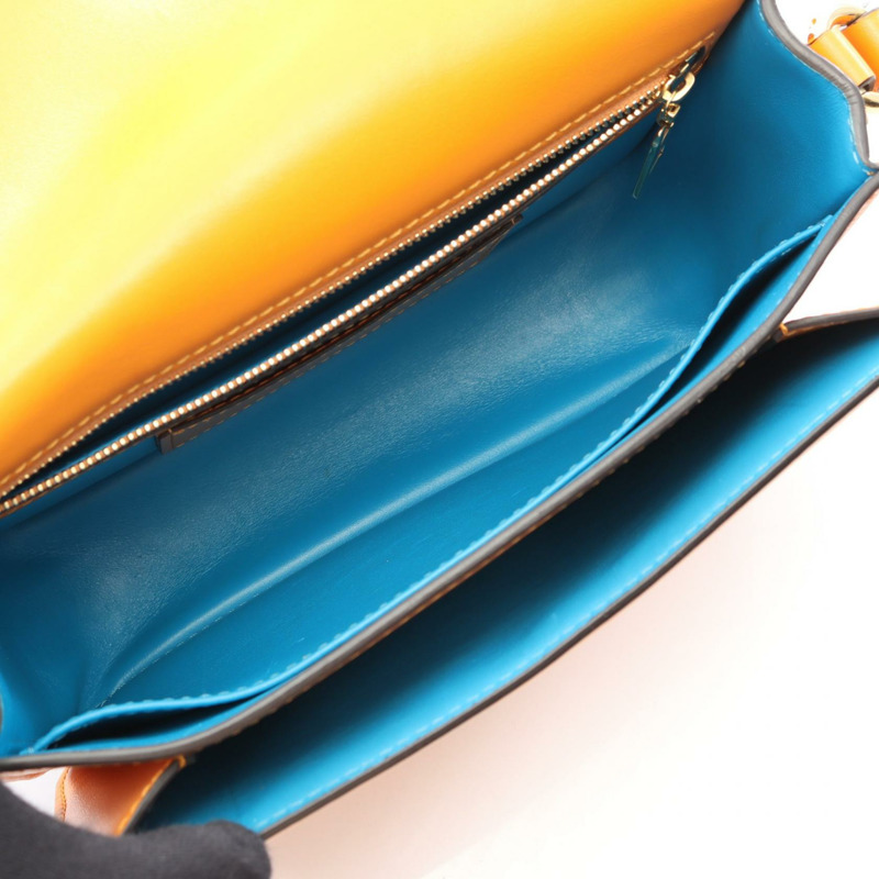 LOUIS VUITTON LV Pont 9 Neuf 單肩斜背包 M55946 皮革橙色二手-2