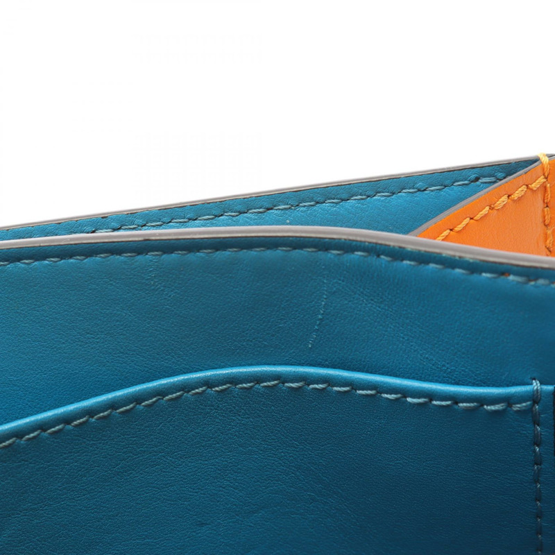 LOUIS VUITTON LV Pont 9 Neuf 單肩斜背包 M55946 皮革橙色二手-4