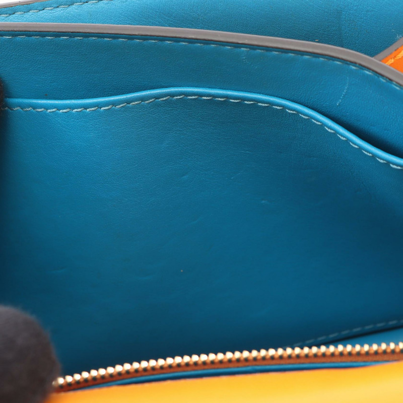 LOUIS VUITTON LV Pont 9 Neuf 單肩斜背包 M55946 皮革橙色二手-5