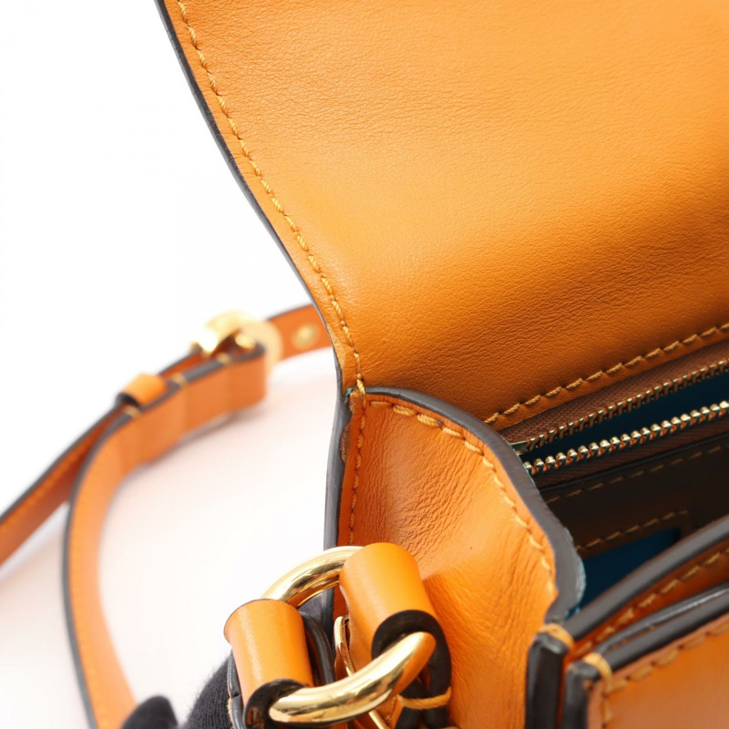 LOUIS VUITTON LV Pont 9 Neuf 單肩斜背包 M55946 皮革橙色二手-6