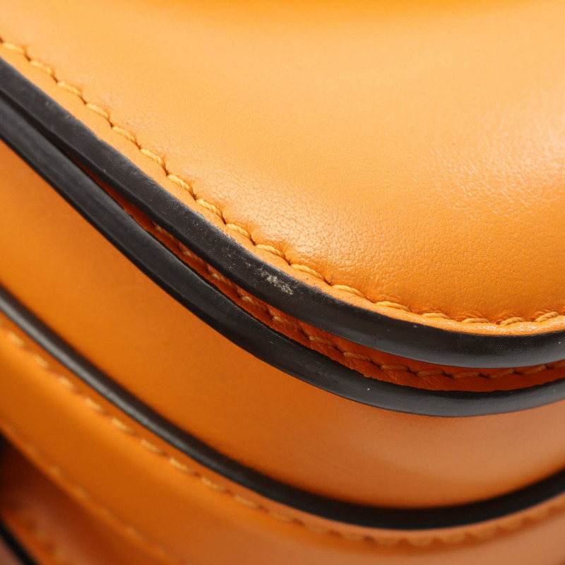 LOUIS VUITTON LV Pont 9 Neuf 單肩斜背包 M55946 皮革橙色二手-7